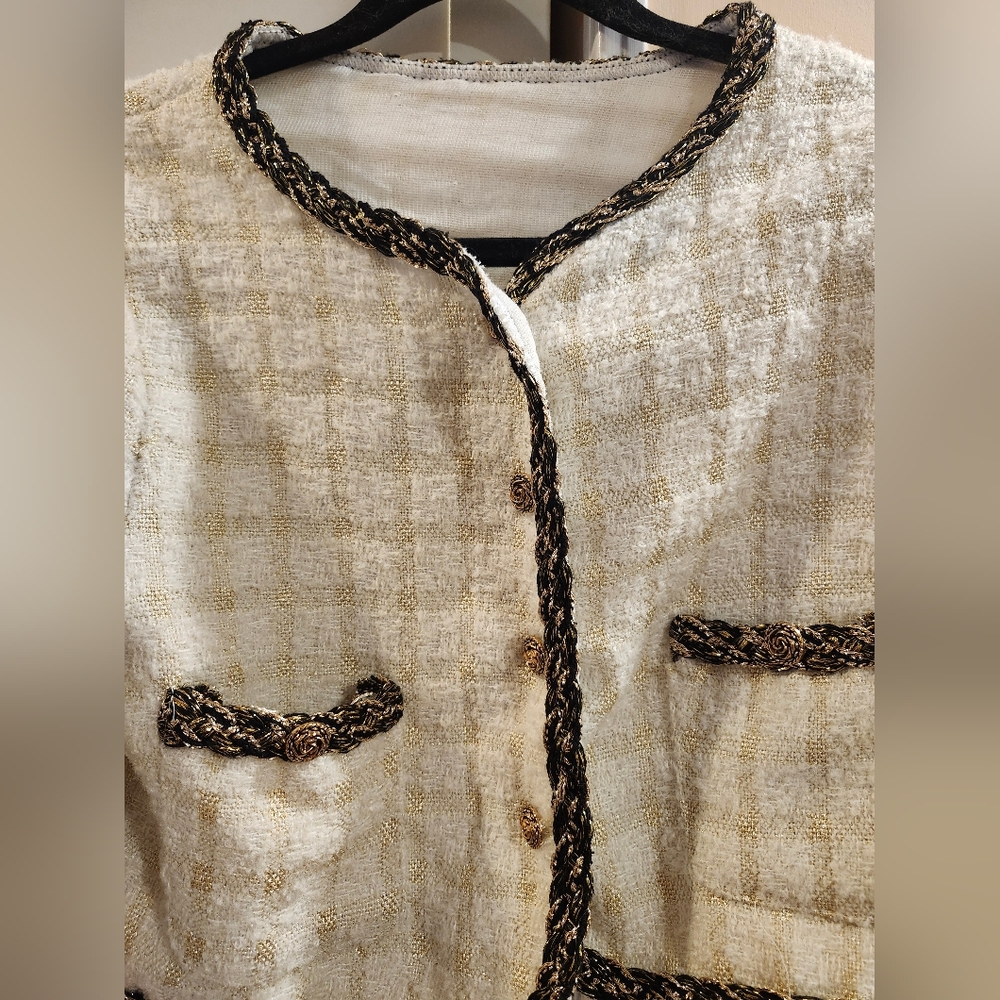 Tweed Button Jacket - Picture 3 of 7